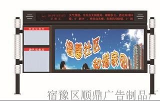 貴陽(yáng)順鼎社區(qū)廣告閱報(bào)欄換畫(huà)燈箱制作高清圖片案例解析